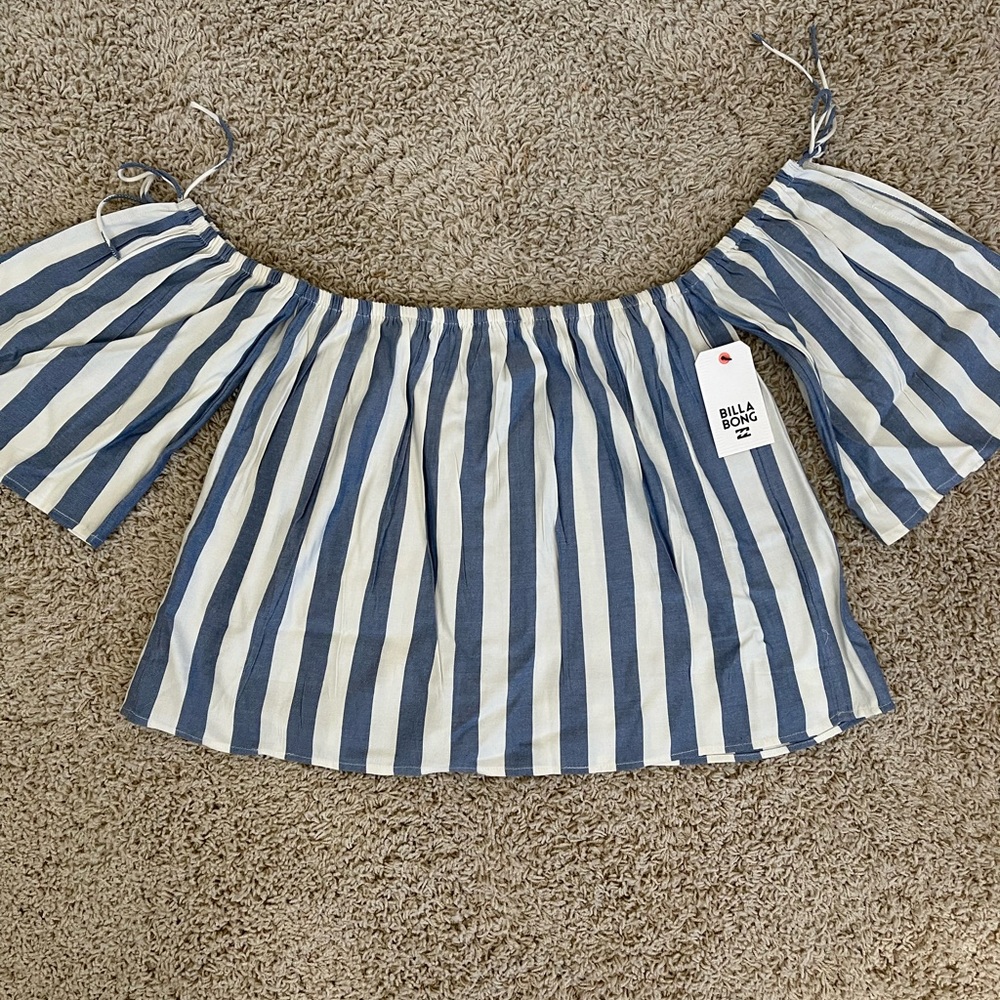 Billabong Striped Crop Top NWT